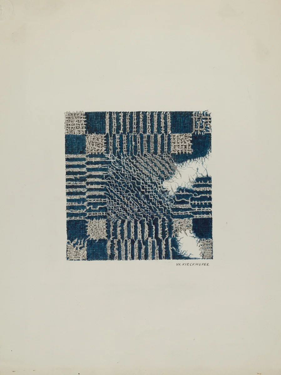 Coverlet (Section of) by William Kieckhofel, index of american design, 1940