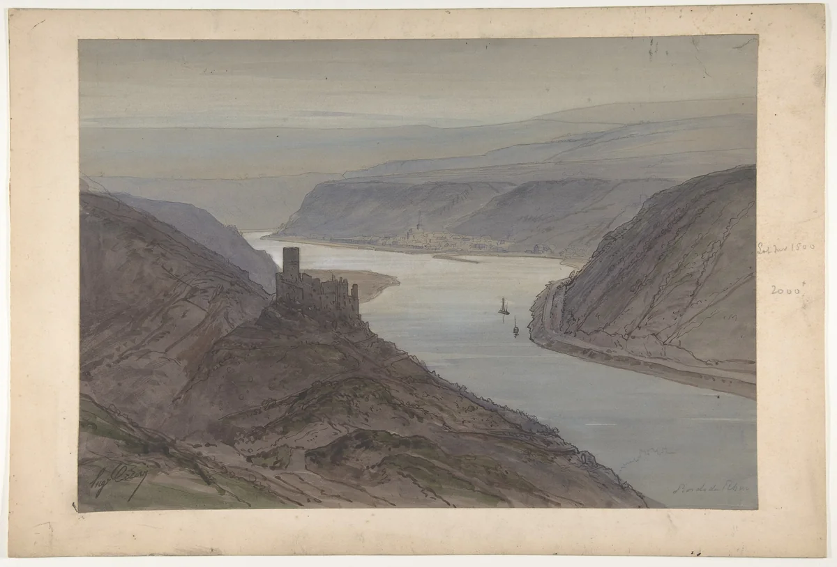 Design for a Stage Set at the Opéra, Paris by Eugène Cicéri, drawing, 1830-1890