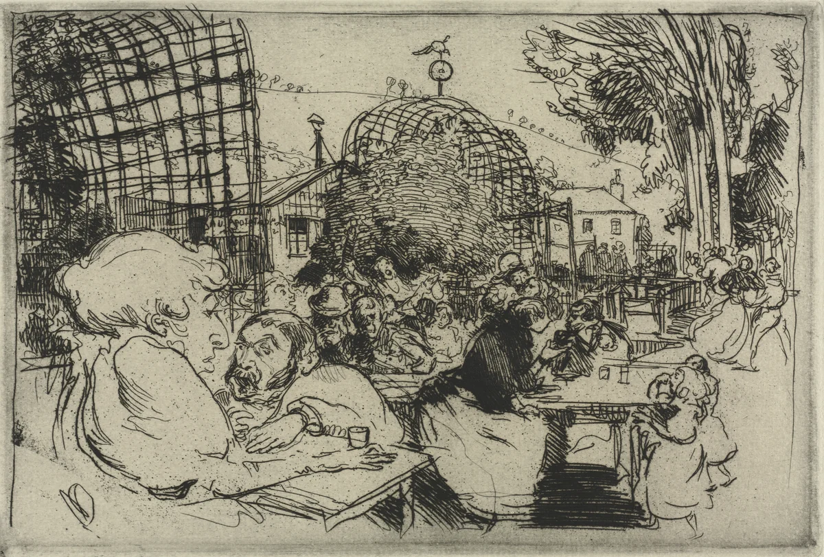 The Two Hunchbacks by Auguste Louis Lepère, print, 1893