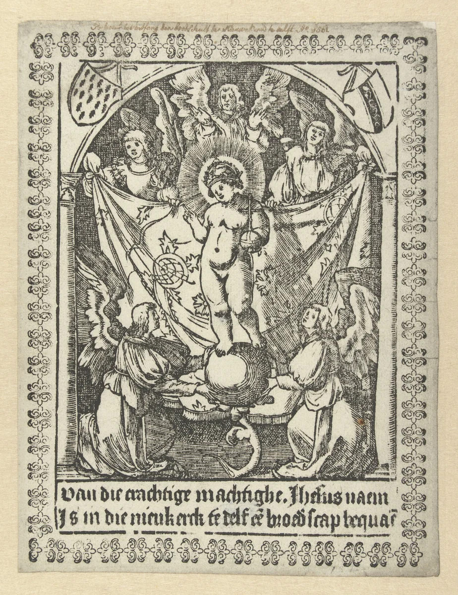 Bidprent voor broederschap van Jezus by Unknown, print, 1520-1540