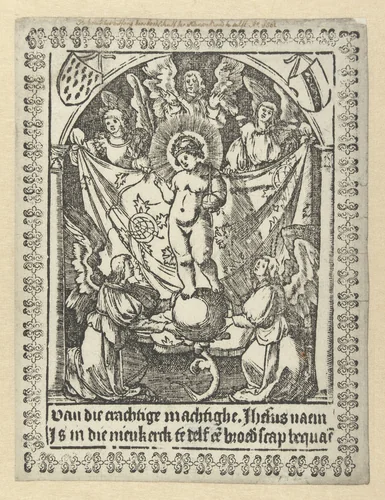 Bidprent voor broederschap van Jezus by Unknown, print, 1520-1540