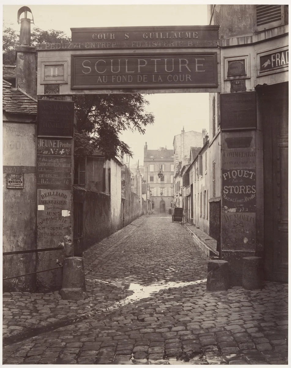 Cour Saint-Guillaume by Charles Marville, photograph, 1866-1867