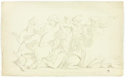Ancient Bas-Relief with Battle of the Amazons by John Downman, drawing, 1774