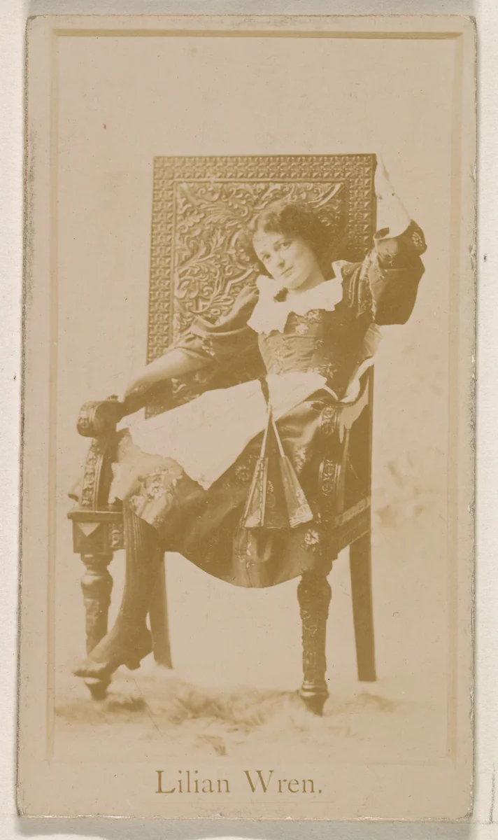 Lilian Wren, from the Actresses series (N245) issued by Kinney Brothers to promote Sweet Caporal Cigarettes by Kinney Brothers Tobacco Company, photograph, 1890