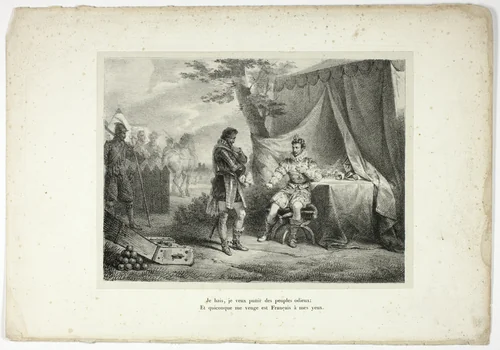 Je hais, je veux punir des peuples odieux... by Horace Vernet, print, 1825