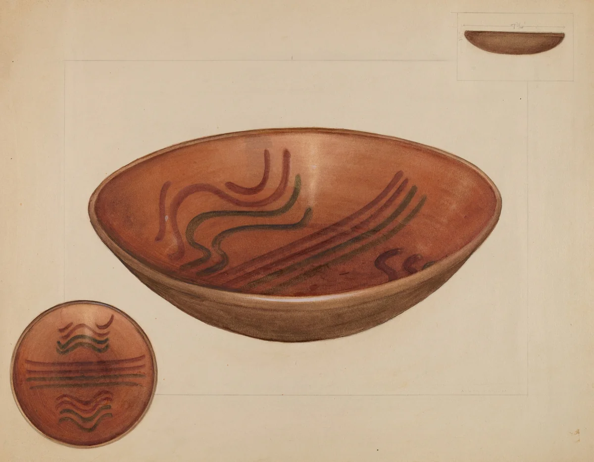 Pie Plate by Agnes Karlin, index of american design, 1936