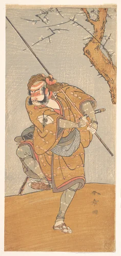 Onoe Matsusuke in the Role of Asahina in "Edo no Haru Meisho Soga" by Katsukawa Shunshô (勝川春章), print, 1773