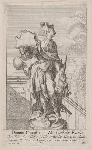 The Gift of Counsel by Johann Georg Bergmüller, print, 1705-1762