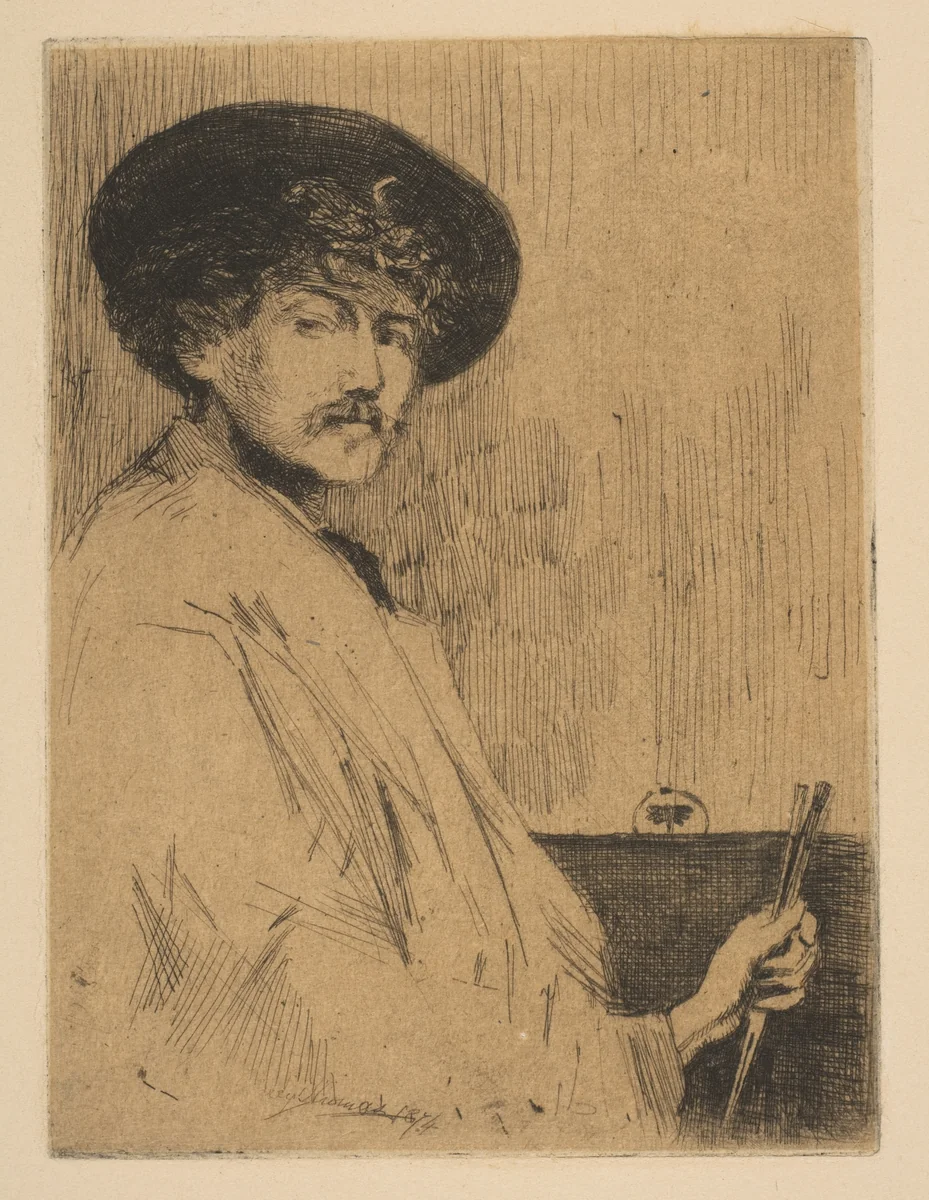 James McNeill Whistler by Percy Thomas, print, 1874