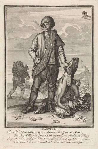Maart by Caspar Luyken, print, 1698-1702