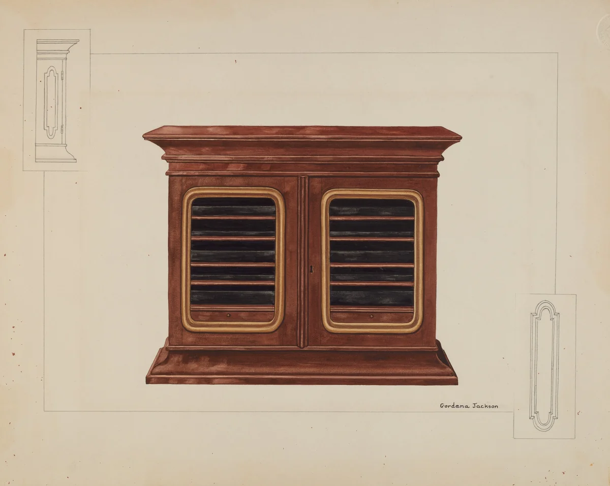 Cabinet by Gordena Jackson, index of american design, 1937