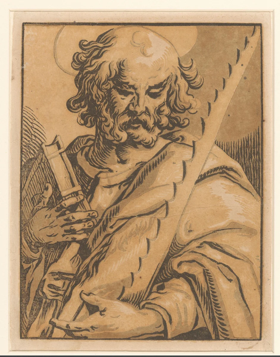 Apostel Simon by Ludwig Büsinck, print, 1600-1669