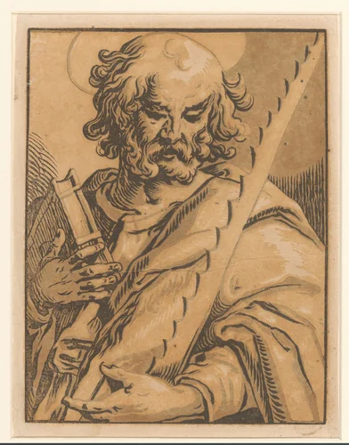Apostel Simon by Ludwig Büsinck, print, 1600-1669