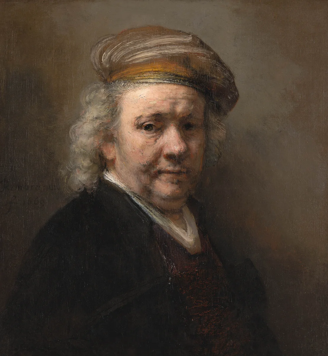 Self-Portrait by Rembrandt van Rijn, painting, 1669