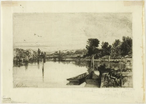 Egham by Francis Seymour-Haden, print, 1859