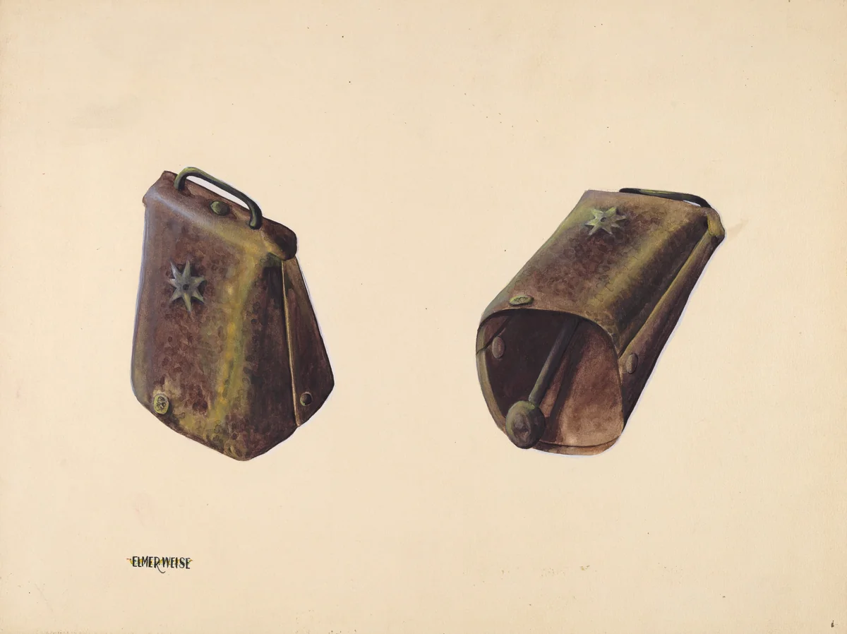Cow Bell, #1 by Elmer Weise, index of american design, 1936