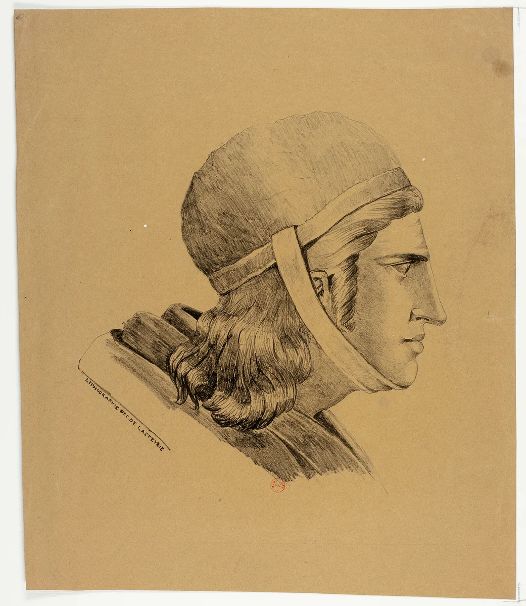 Head of a Warrior by Charles Philibert Lasteyrie du Saillant, print, 1816