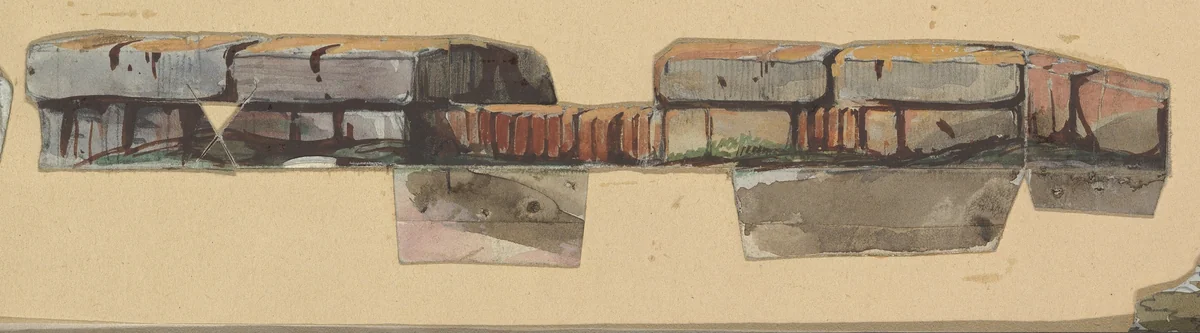 Design for a Stage Set by Eugène Cicéri, drawing, 1830-1890