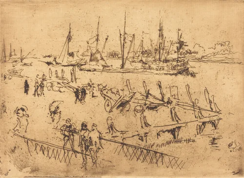 Little Dordrecht by James McNeill Whistler, print, 1884