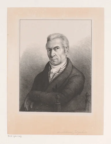 Portret van Johannes Jelgerhuis by Johannes Jelgerhuis, print, 1830