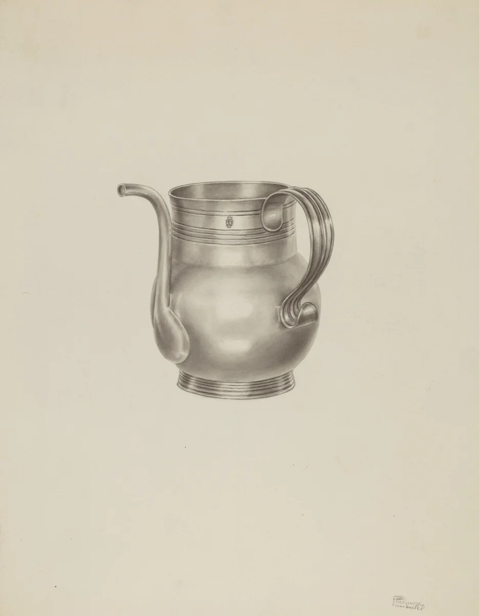 Silver Spout Cup by Palmyra Pimentel, index of american design, 1938