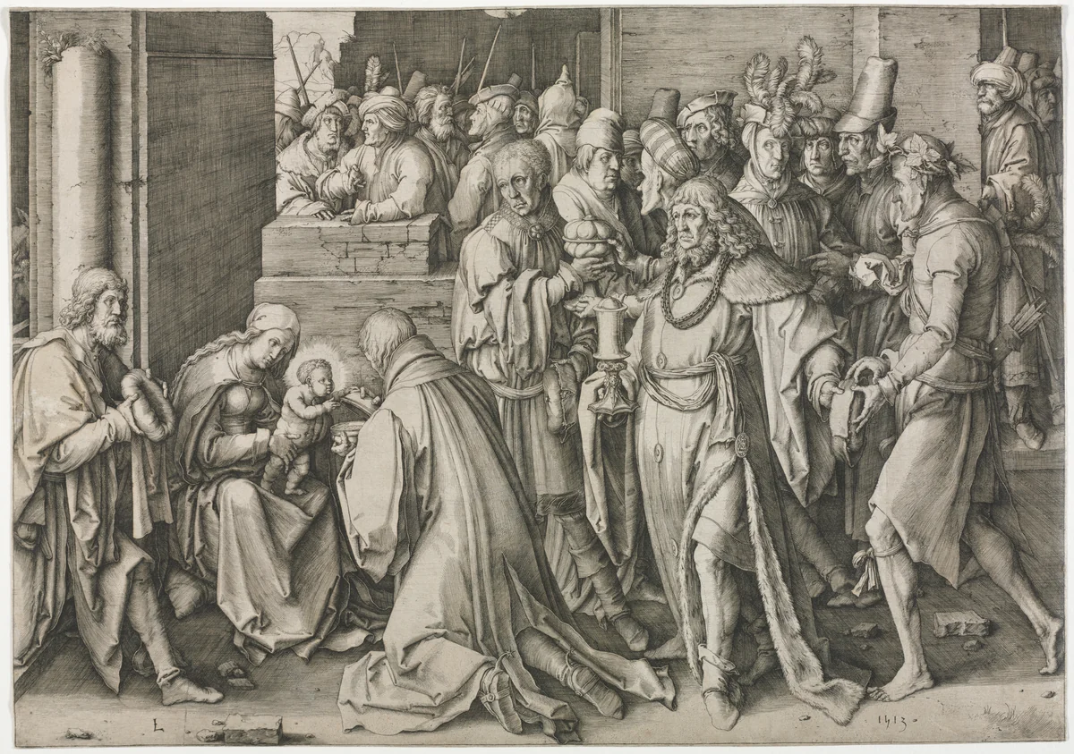 Adoration of the Magi by Lucas van Leyden, print, 1513