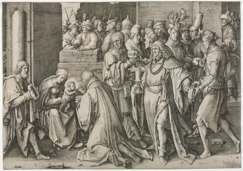 Adoration of the Magi by Lucas van Leyden, print, 1513