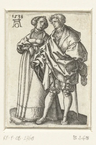 Dansend paar by Unknown, print, 1538