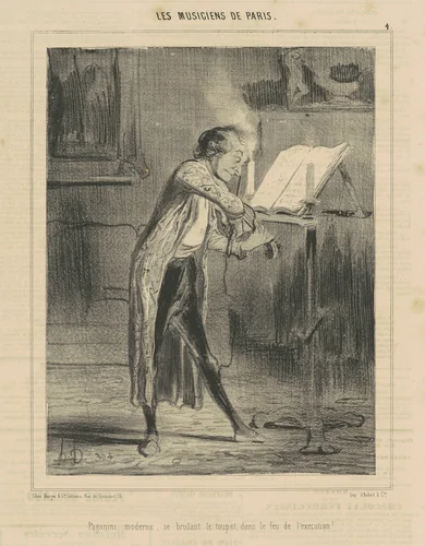 Paganini moderne ... by Honoré Daumier, print, 1841