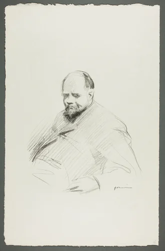 Portrait of Vollard, Seated by Jean-Louis Forain, print, 1905-1915