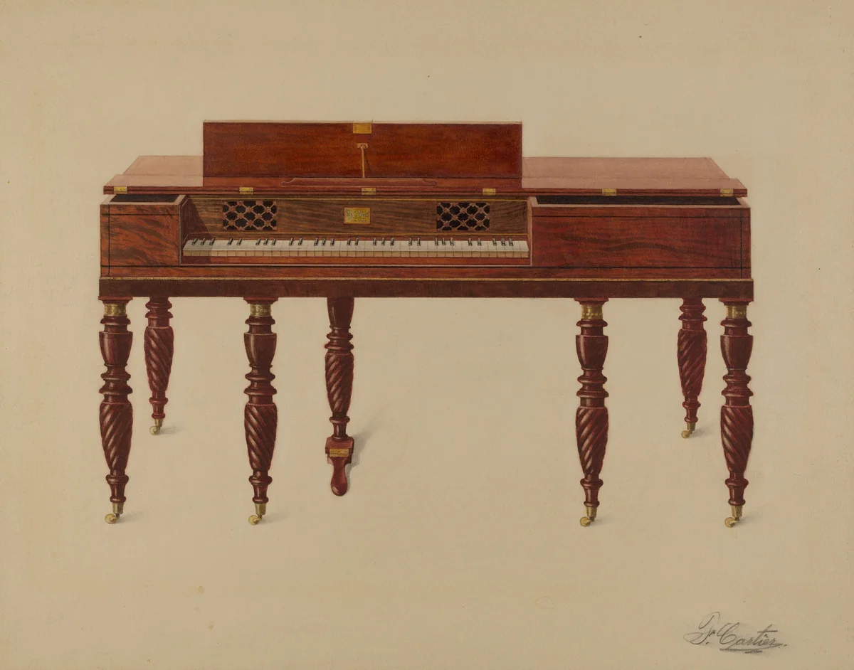 Piano Forte by Ferdinand Cartier, index of american design, 1936