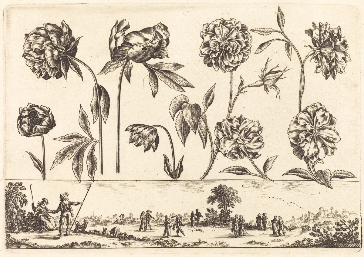 Flower Print no.7 by Nicolas Cochin, print, 1645
