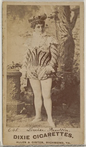 Card 645, Louise Paullin, from the Actors and Actresses series (N45, Type 7) for Dixie Cigarettes by Allen & Ginter, photograph, 1885-1891
