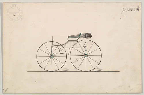 Design for Wagon, no. 994c by Brewster & Co., drawing, 1850-1870