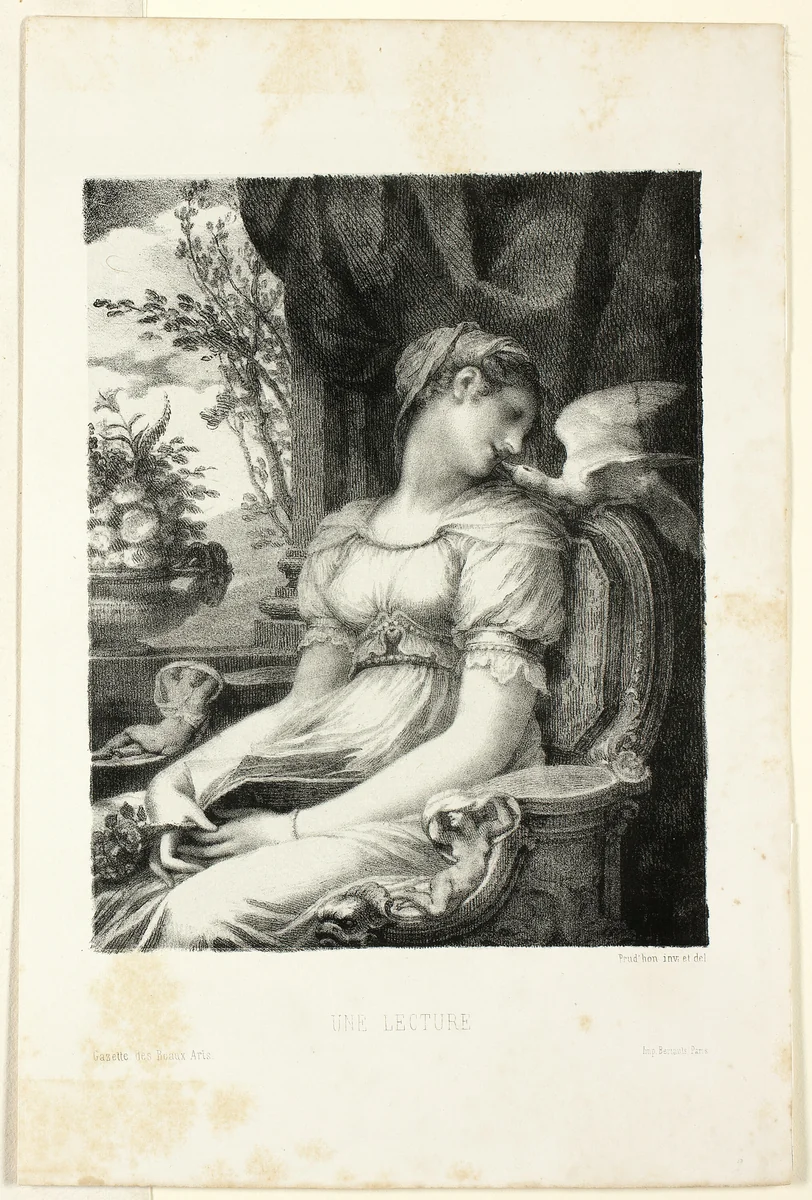 Une Lecture by Pierre-Paul Prud'hon, print, 1822