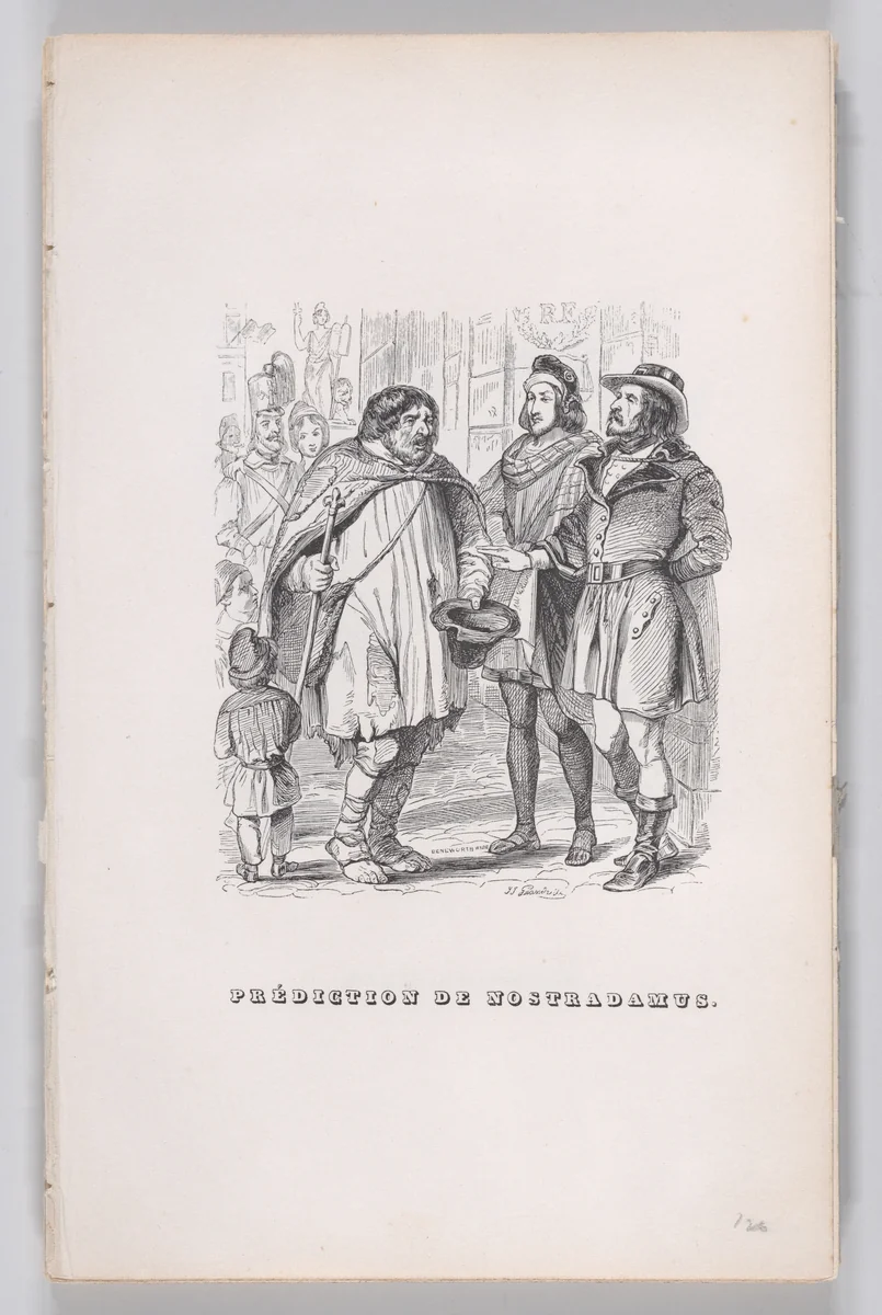 Prediction of Nostradamus, from "The Complete Works of Béranger" by J. J. Grandville, print, 1836