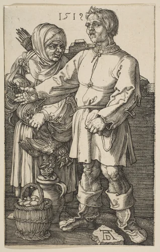 The Peasant Couple at Market by Albrecht Dürer, print, 1519