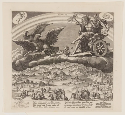 Jupiter, from The Seven Planets by Jan Sadeler I, print, 1585