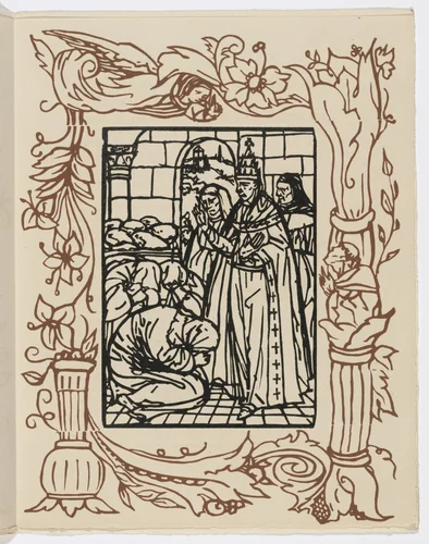 Plate (page 197) from Les Petites Fleurs de St. François (The Little Flowers of St. Francis) by Émile Bernard, illustrated book, 1928