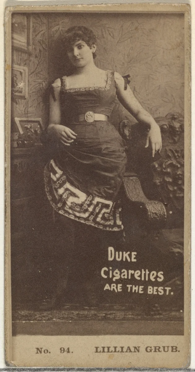 Card Number 94, Lillian Grubb, from the Actors and Actresses series (N145-6) issued by Duke Sons & Co. to promote Duke Cigarettes by W. Duke, Sons & Co., photograph, 1880-1889