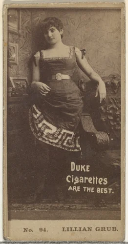 Card Number 94, Lillian Grubb, from the Actors and Actresses series (N145-6) issued by Duke Sons & Co. to promote Duke Cigarettes by W. Duke, Sons & Co., photograph, 1880-1889