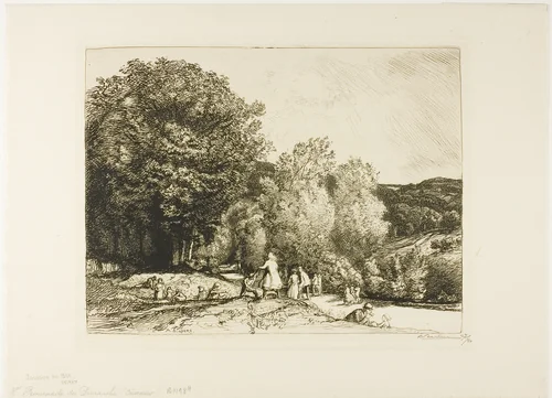 Sunday Walk by Louis Auguste Lepère, print, 1913