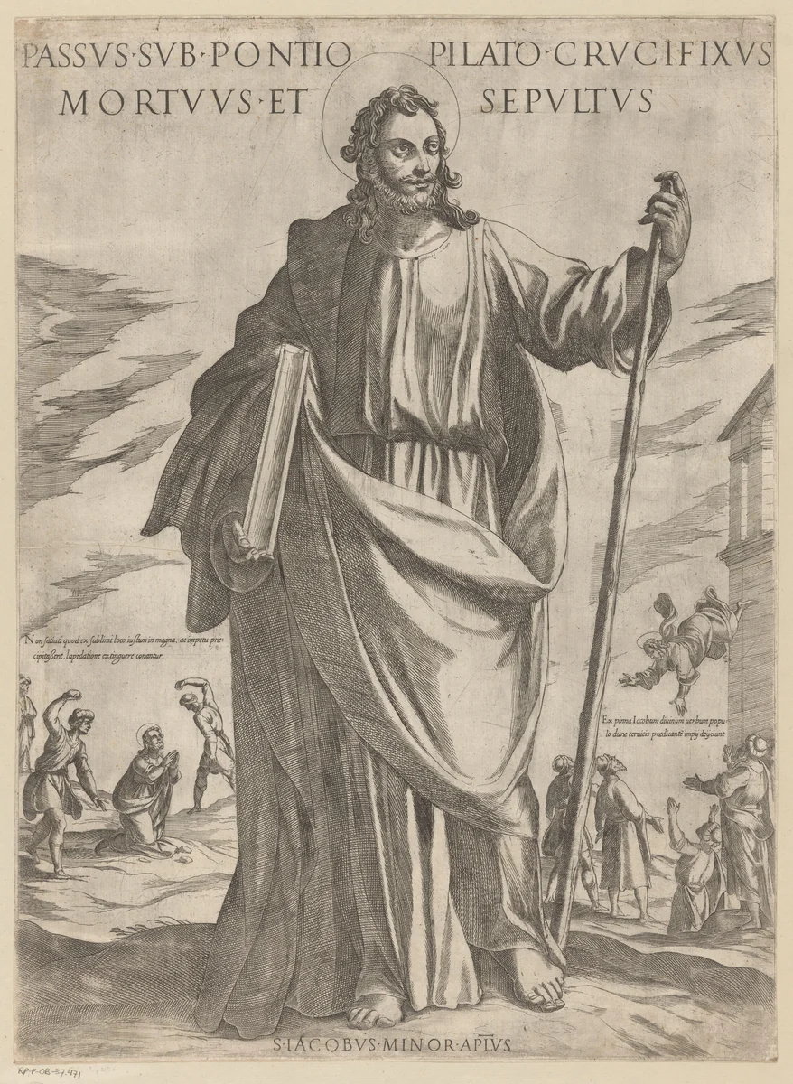 De heilige Jakobus de Mindere by Antonio Tempesta, print, 1565-1630