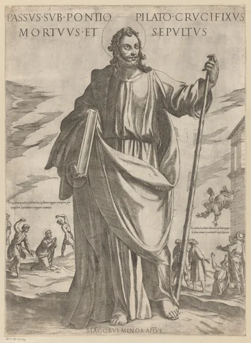 De heilige Jakobus de Mindere by Antonio Tempesta, print, 1565-1630