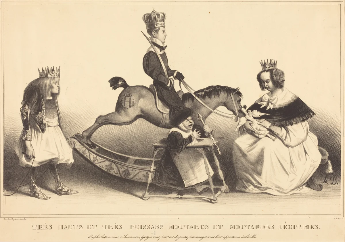 Très hauts et très puissans moutards et moutardes légitimes by Honoré Daumier, print, 1834
