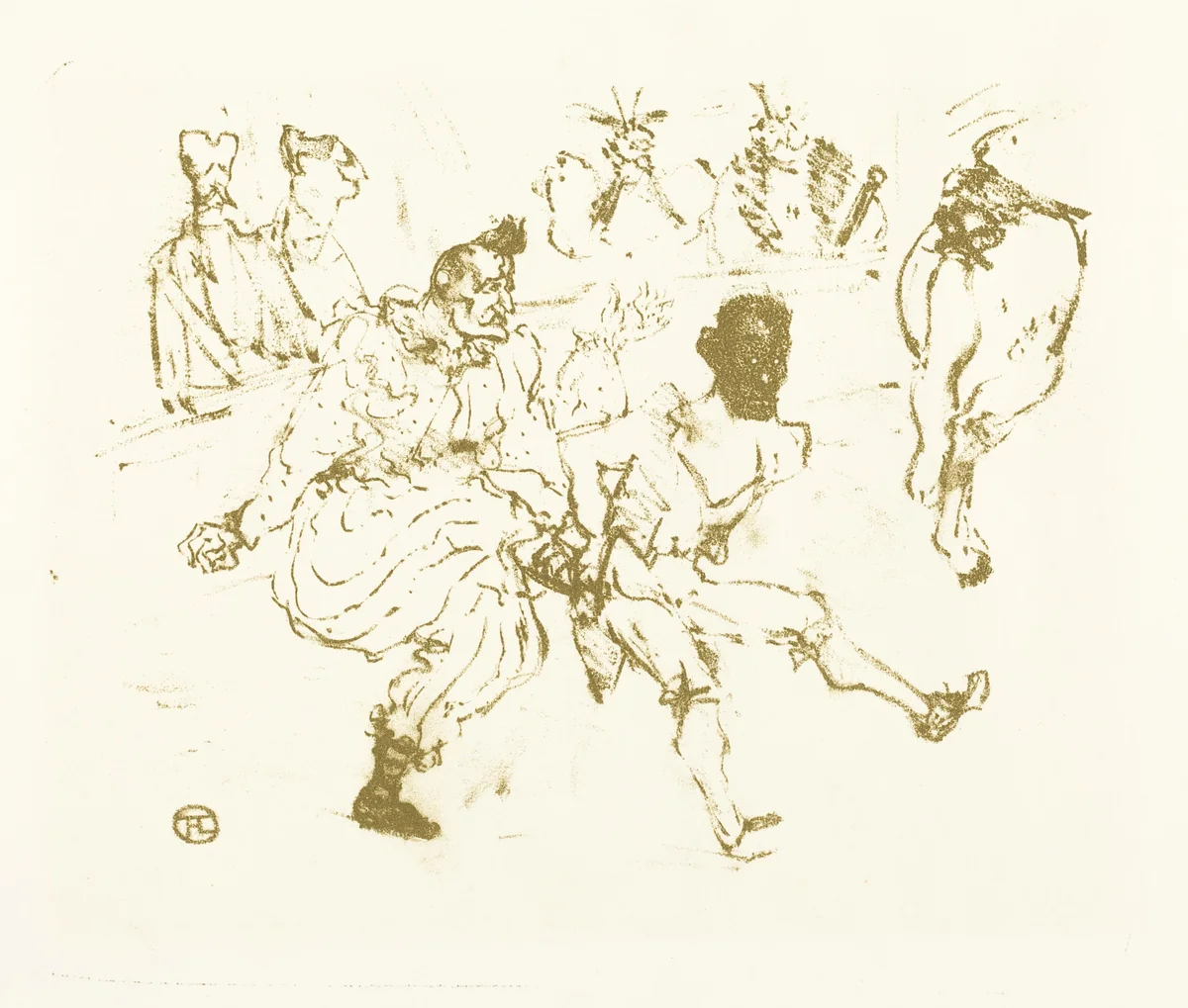 Footit and Chocolat (Footit et Chocolat) by Henri de Toulouse-Lautrec, print, 1800-1899