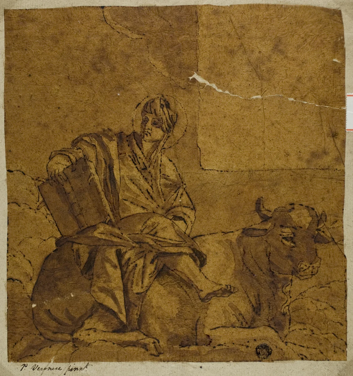 Saint Luke by Paolo Veronese, drawing, 1780-1820