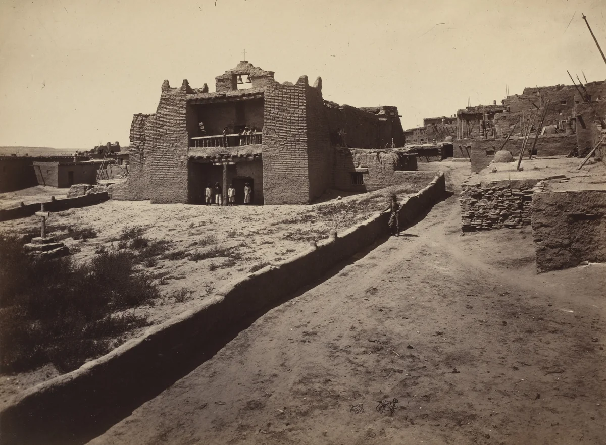 Old Mission Church, Zuni Pueblo, N.M. by Timothy O'Sullivan, photograph, 1871
