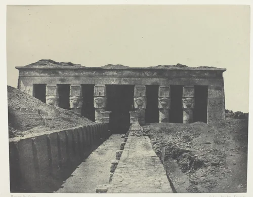 Vue Générale, Grand Temple de Dendérah (Teutyres), Haute-Egypte, plate 16 from the album "Egypte, Nubie, Palestine et Syrie" (1852) by Maxime Du Camp, photograph, 1849-1851