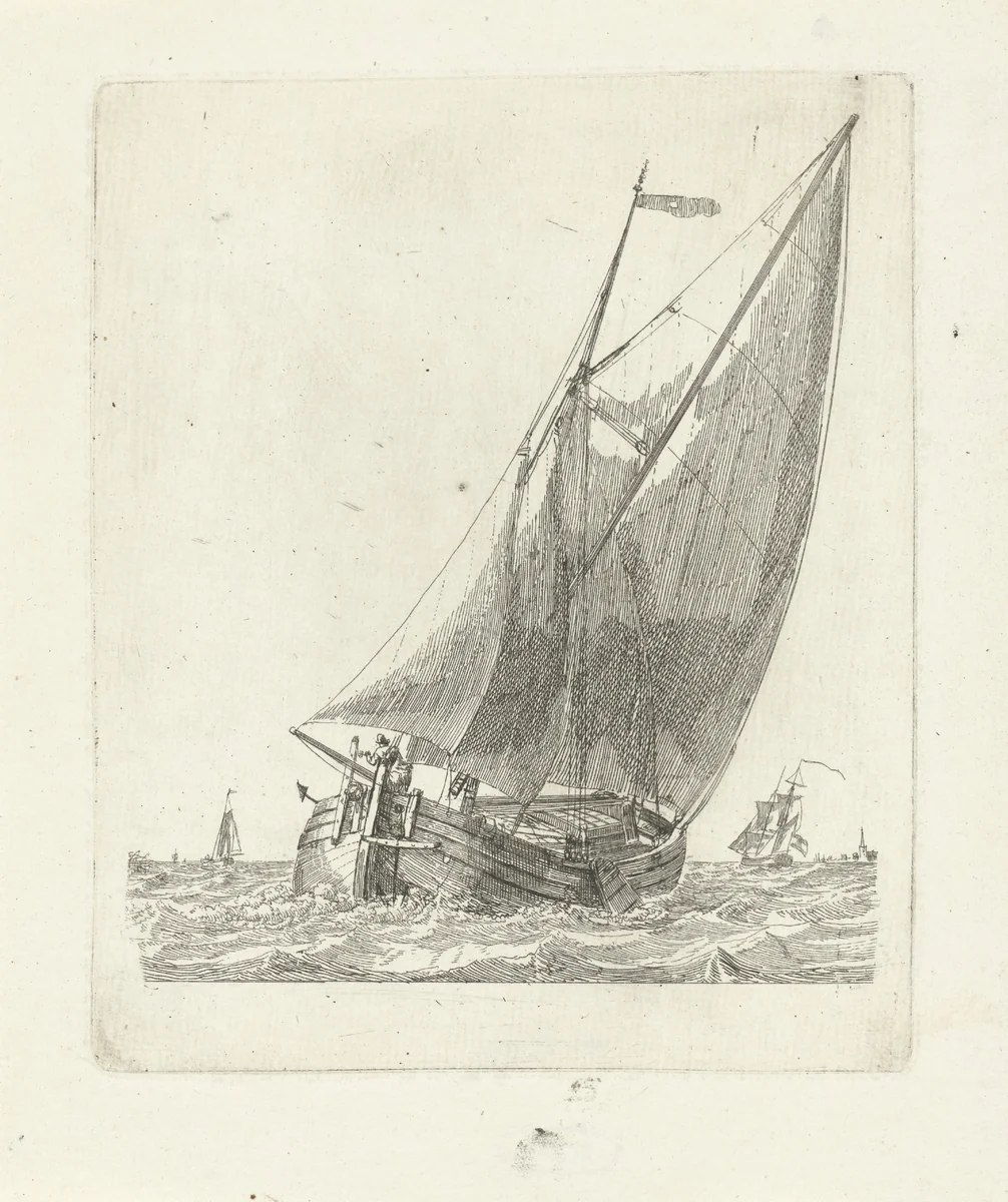 Waterschip dat zout water haalt by Gerrit Groenewegen, print, 1787